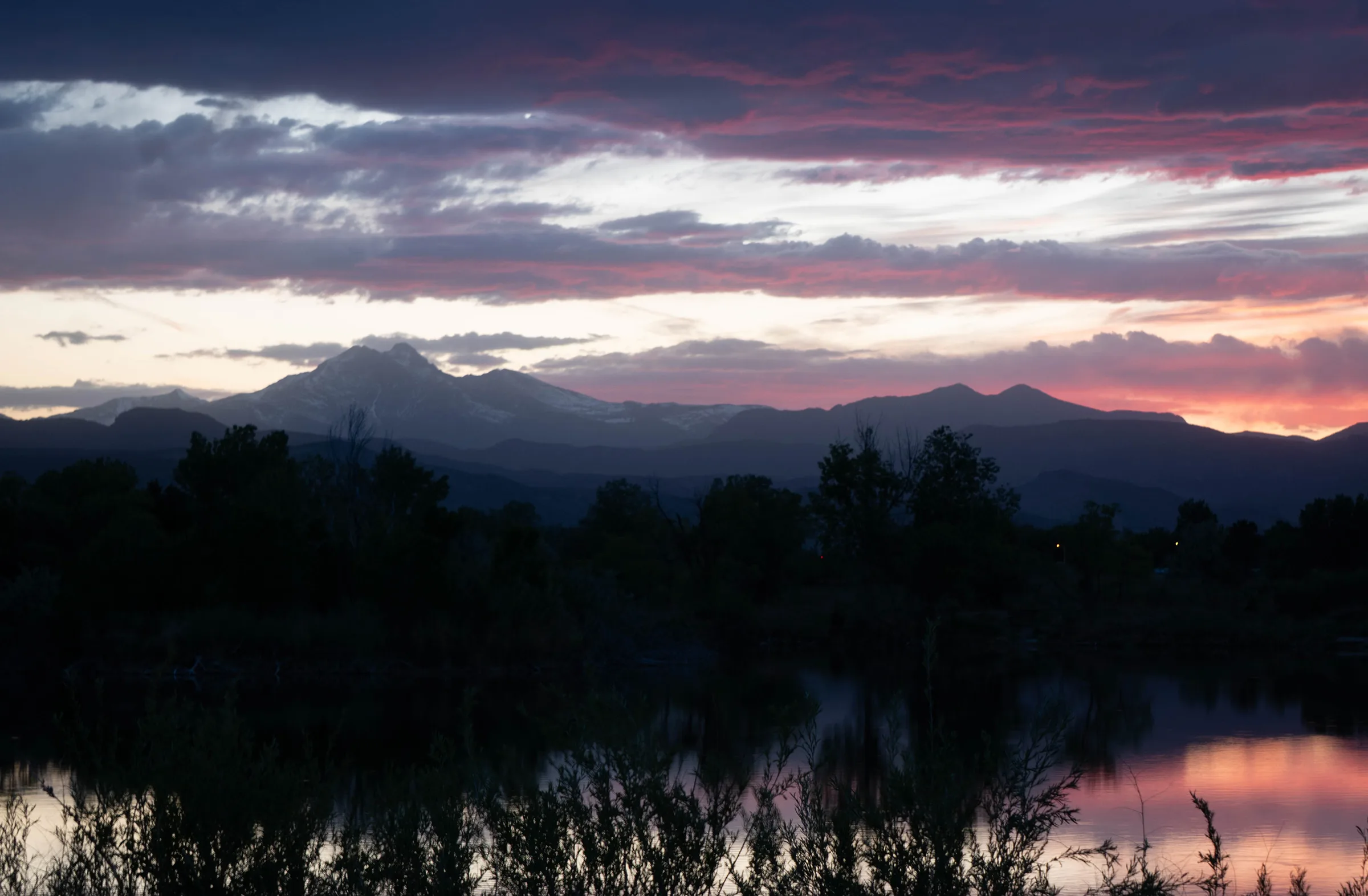 Longs Peak at sunset in Colorado